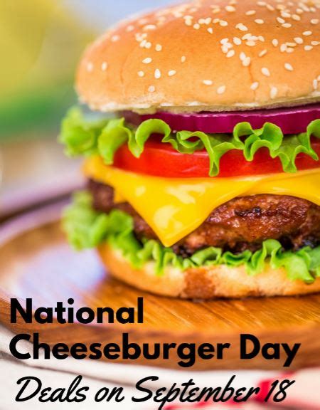 national cheeseburger day specials